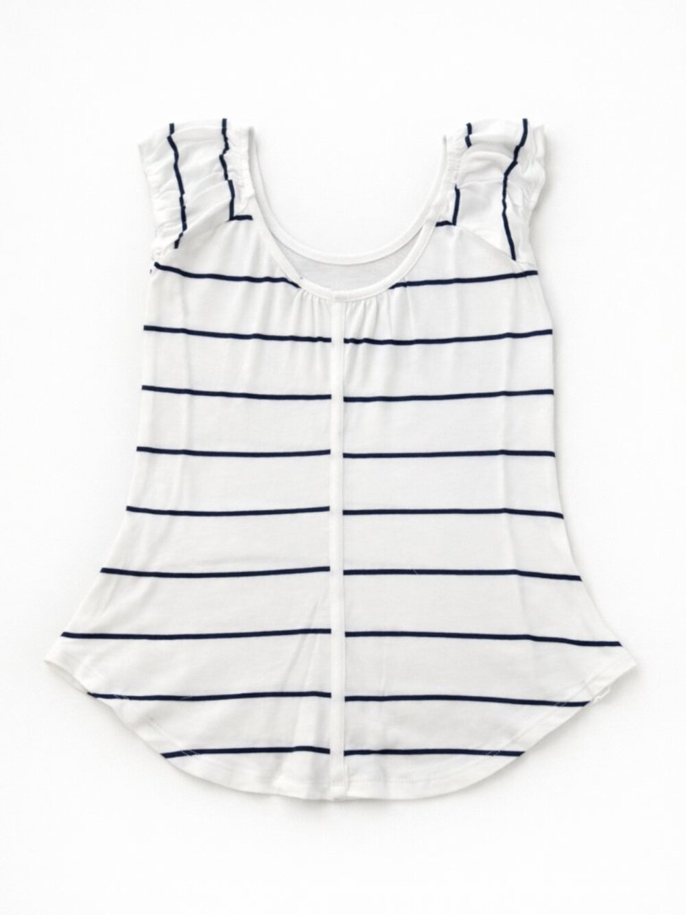 Chaser White Tank Top with Navy Stripes NWT Medium